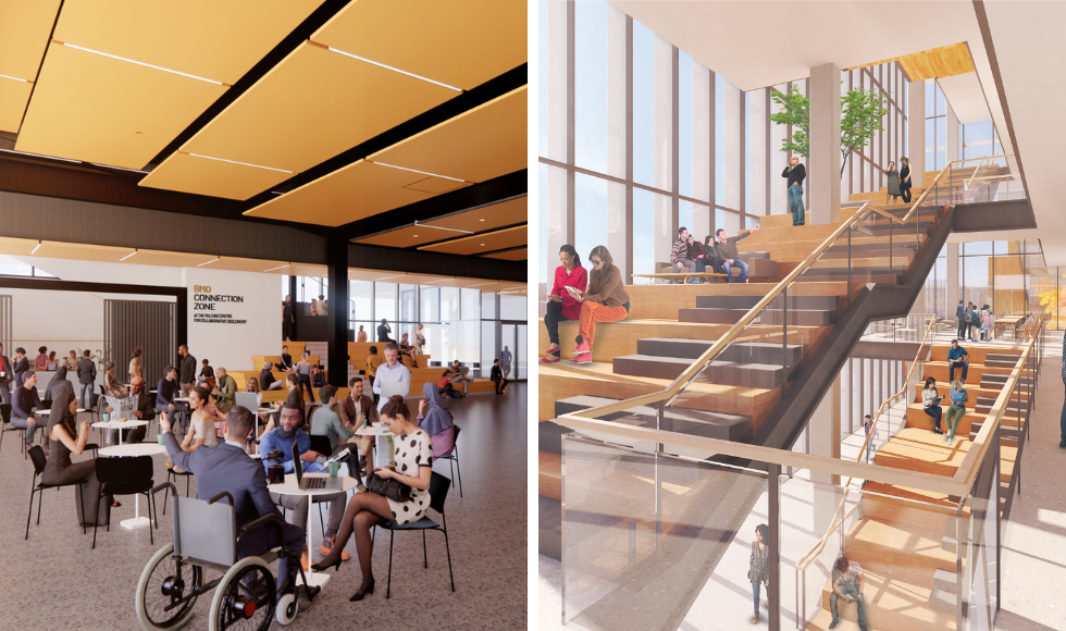 Interior artist renderings of the new McLean Centre for Collaborative Discovery.