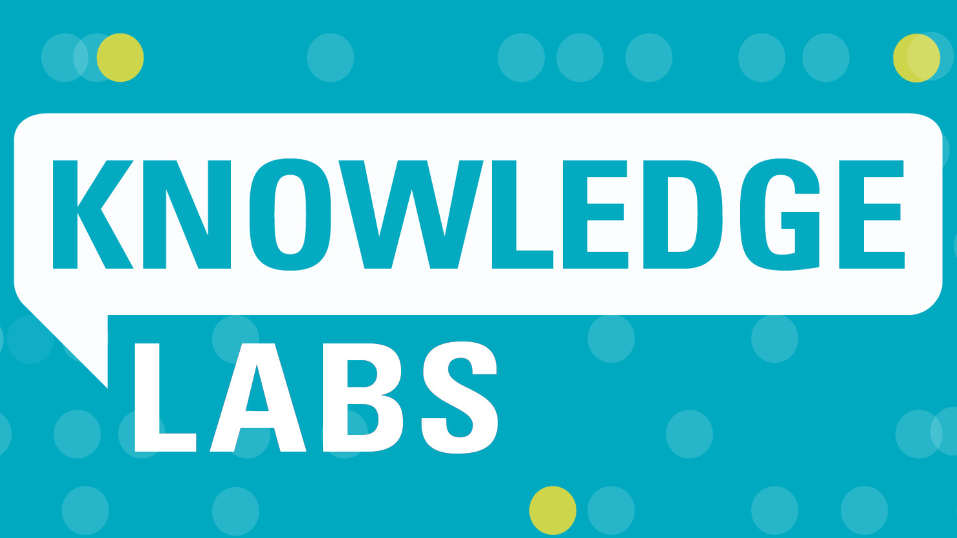 Cyan, white, and lime logo of Knowledge Labs.