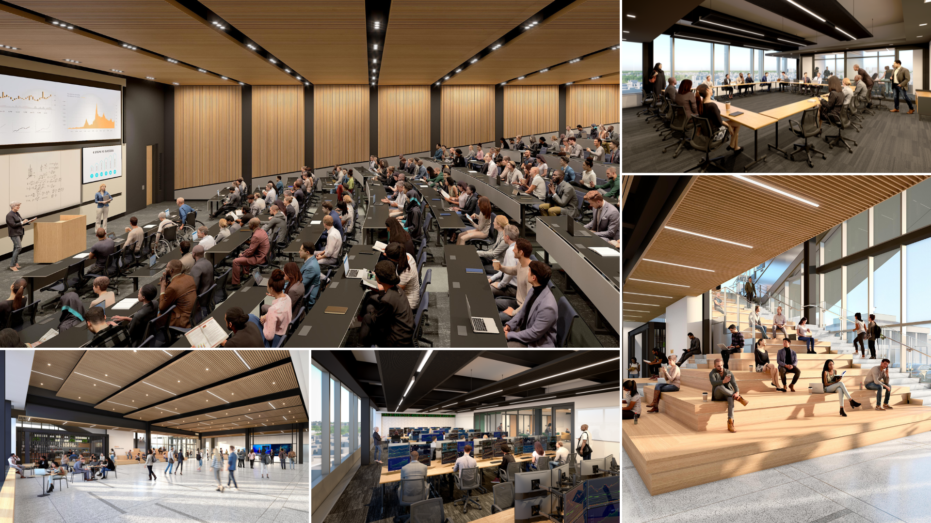 Artist rendering of the inside spaces at the new McLean Centre for Collaborative Discovery.