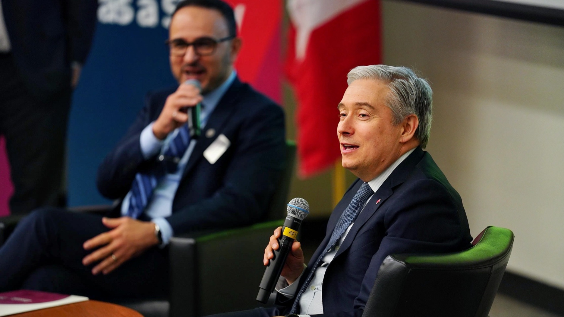 Federal minister François-Philippe Champagne responds to a question.