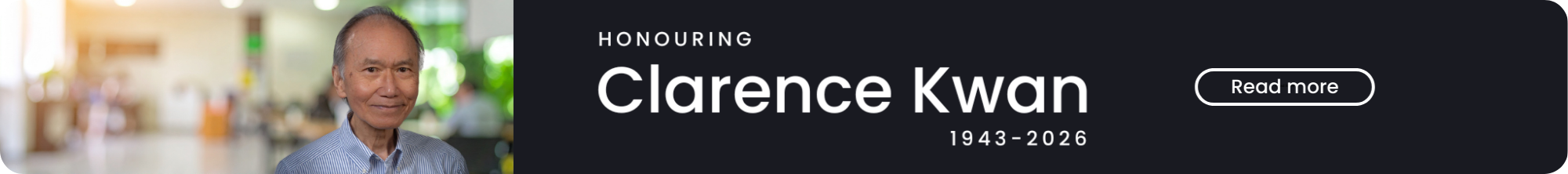 Honouring Clarence Kwan Banner